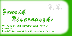 henrik miserovszki business card